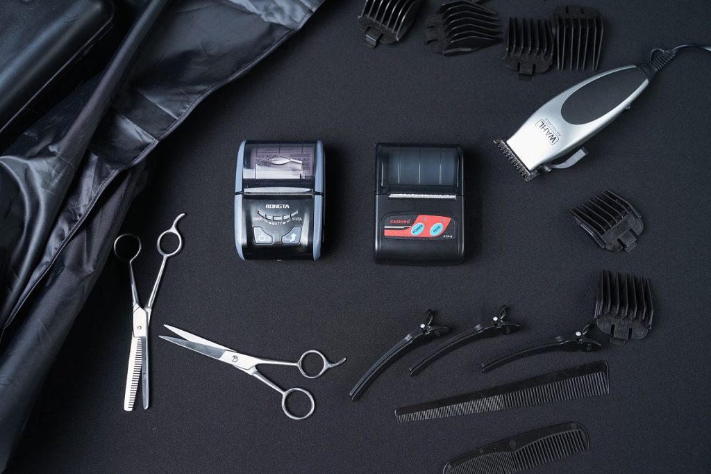 hair salon, barber shop, scissors, salon, hairdresser, eet, checkout, payment, money, cash, credit card, účtenkovka, finance, vat, shaver, printer, rongta, hair salon, hair salon, barber shop, barber shop, barber shop, barber shop, barber shop, shaver